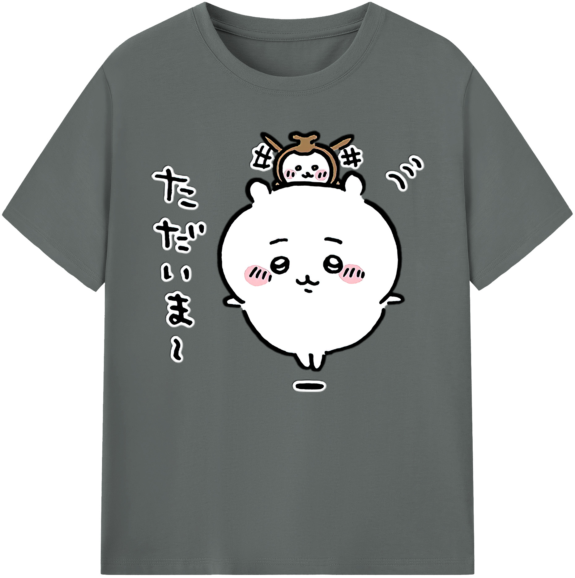 （画像用） ちいかわ ちいかわ Chii-kawa chiikawa 綿100％ メンズ半袖Tシャツ｜肌触りやわらか＆通気性
